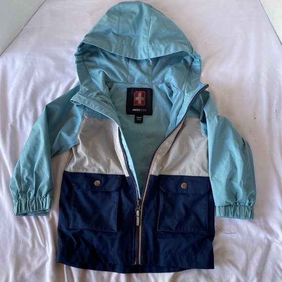 Swiss+Tech Other - Swiss Tech Toddler Kids Heavyweight Hooded Jacket Multi Blue/WhiteSize 3T
